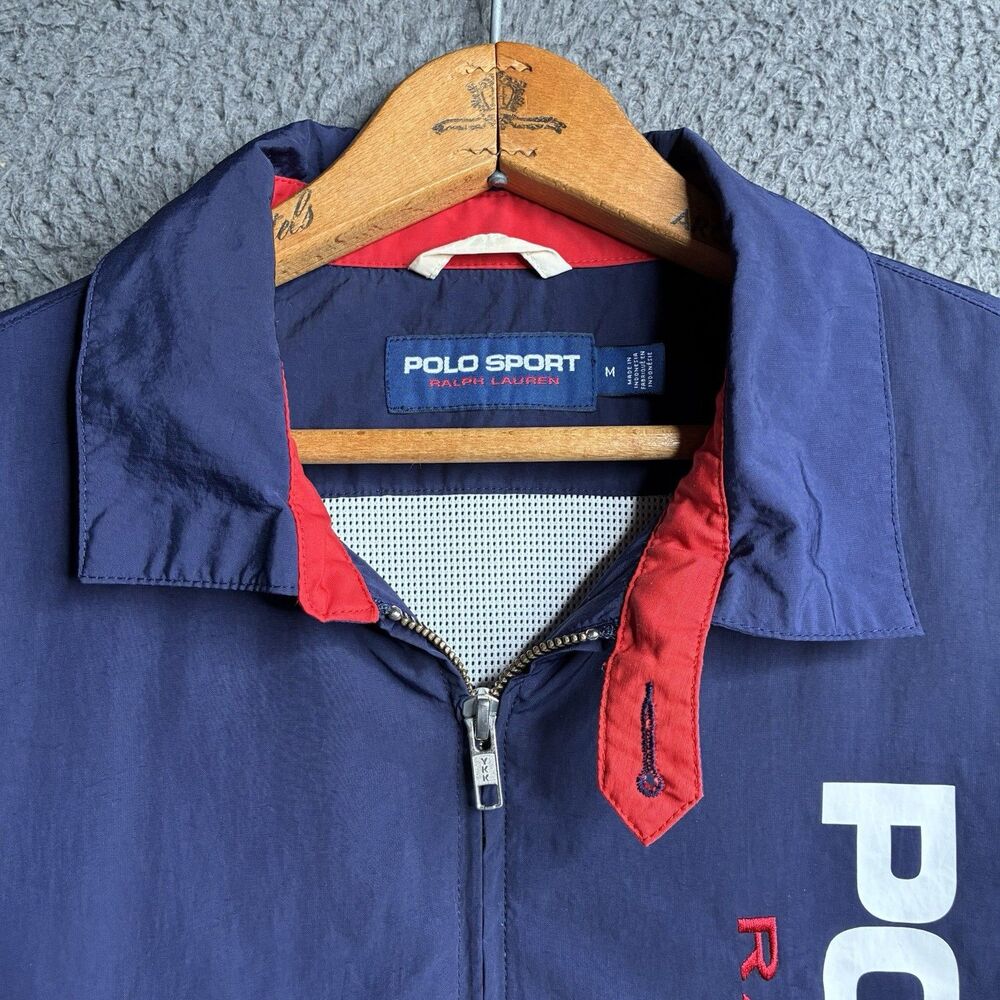 Vintage POLO SPORT Ralph Lauren Jacket Windbreaker Stadium Mens Medium - Picture 4 of 16